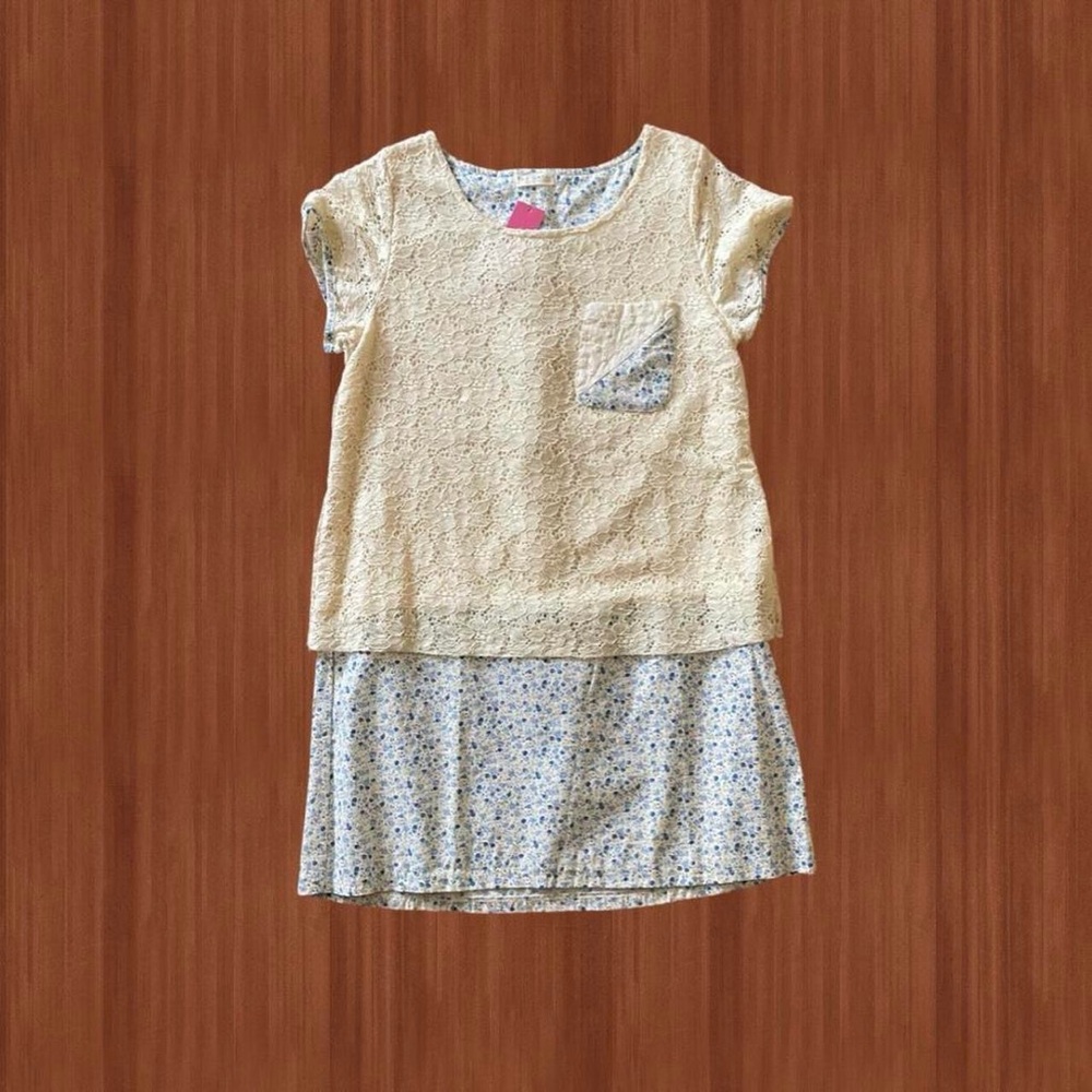 Ray Cassin Lace Floral Mini Dress - Size S